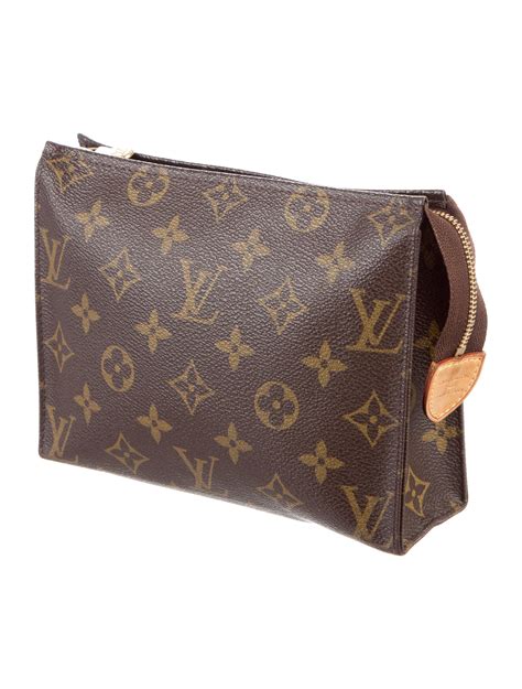 louis vuitton toiletry pouch monogram 19 brown|louis vuitton pouch wristlet.